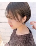 骨格補正に◎丸みショートボブ◎