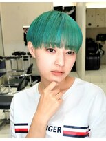 バイエイト(X８) マッシュショート×ミントグリーン　『小川』