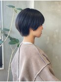 ショート　ベリーショート　黒髪　すっきり　ショートボブ