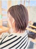 インナーカラー大人可愛いブリーチナチュラル暖色カラー艶髪