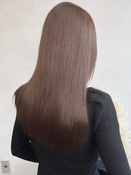 ミュラ(mulah) ブリーチなしシアーカラーベージュブラウン＊艶髪ストレート