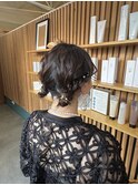 お呼ばれヘア×ツインお団子