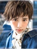 マッシュベリーショート/ブラウンカラー/ショートヘア
