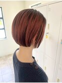 くびれヘア/アプリコットオレンジ/夏のヘアアレンジ/南草津