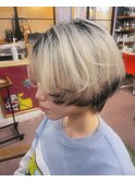 ハイトーン×ショートレイヤーで抜け感　エンドカラー