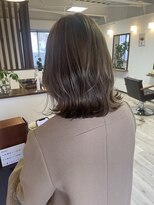 リュンヌ 門前仲町(lune)&nbsp;切りっぱなしボブハイライトベージュカラーショートレイヤーロブ