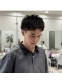 王道アップバングショート