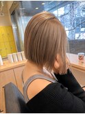 ボブレイヤーカット髪質改善ショートボブグレージュミニボブ韓国