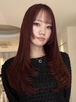 ヤヨイブレインズフェアリー(YAYOI BRAINS fairy) ワインレッド×韓国風レイヤー