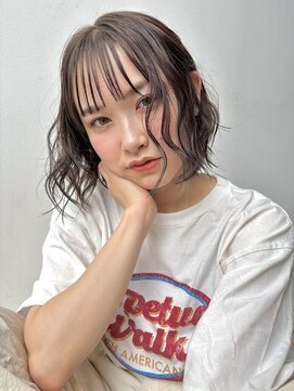 ベル バイ マグ 諏訪店(belle by Mag) 大人美人ショートボブパーマウルフパーマアッシュベージュ