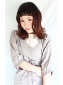 外ハネミディ×バイオレットアッシュ