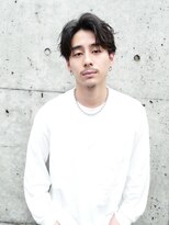 センターパートマッシュツーブロックツイストスパイラル波巻き