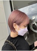 20代30代40代ナチュラルショートピンクベージュ無造作