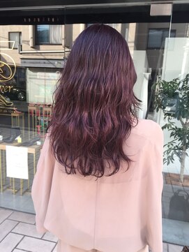 グロウ 丸の内(GLOW) 顔周りカットピンクカラーピンクラベンダーカラー韓国風前髪甲府