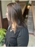 インナーカラー+ベージュ+ストレート