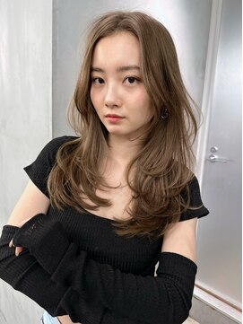 サイン 渋谷(SIGN) レイヤーカットインナーカラーイヤリングカラー色落ち綺麗表参道