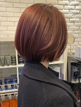 ディフィーノ 青山(DIFINO) 【DIFINO 青山】ショートボブ/オレンジベージュ