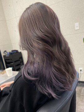 スターズ 柏(STARS) ラベンダーカラー インナーカラー ロング アッシュ 透明感