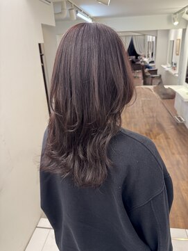 インビテーション(invitation) ピンクラベンダー ブリーチなしピンク ハイレイヤー ウルフヘア