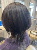 ふんわりシルエットで女性らしさUP　くびれボブ