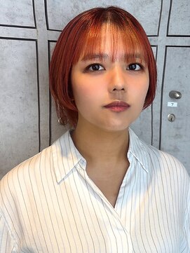 ヘアリゾート粋 新宿三丁目本店 ショートカット/レイヤー/オレンジブラウン