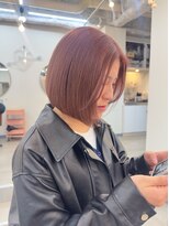 ヒョンミョン ライズバイレボ 柏西口店(hyon myon/RISEbyREVO)&nbsp;ピンクベージュ/ブリーチカラー/まるみボブ