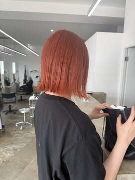 ノートエートル 西金沢(Nought etre) 20代/30代/ブリーチカラー/ハイトーン/カシスオレンジ/ツヤ髪