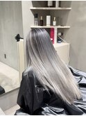 ホワイトシルバーバレイヤージュ