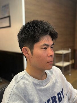 ワンワンオー バーバーショップ 博多店(@110 BARBER SHOP) フェザーアップ メンズショートパーマ イージーパーマ