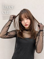 ヘアーサロン リアン 鴻巣店(hair salon Rien)&nbsp;韓国風くびれミディアムレイヤー×ショコラブラウン/鴻巣