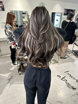 キング 京橋店(K!ng)&nbsp;レイヤーカットブリーチなしダブルカラーハッシュカット韓国