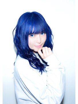 ヘアーエクステンド エフ 渋谷(f) マニパニネイビーブルー