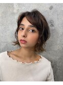大人可愛い☆シースルー☆ナチュラル外はねボブ