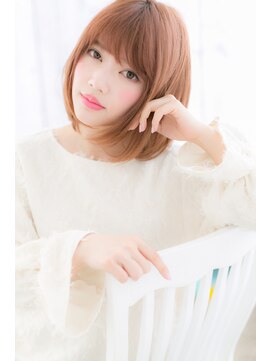 ミック 日暮里店(miq) こっくりピンクベージュフレンチガーリーツヤ髪ミニボブb1