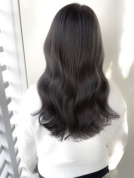 ジーナ 船橋(Zina) オトナ女子ツヤ髪アッシュカラーふんわりミディシースルーバング