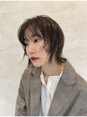 大人気!顔まわりデザインのボブウルフ