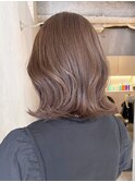 くびれセピアブラウン_グレージュカラーボブウルフ_ba415071