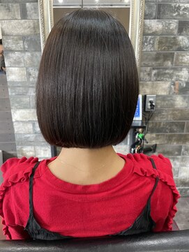 ライフ 忍ケ丘店(Lyfe) ワンレンボブ_暗髪グレージュネビージュボブ_206