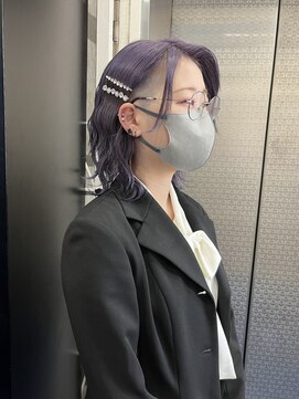 ホワイト 梅田(white) #ラベンダー×刈り上げ