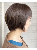 【顔周り長めで安心感あり◎】オーガニックカラー×小顔ショート