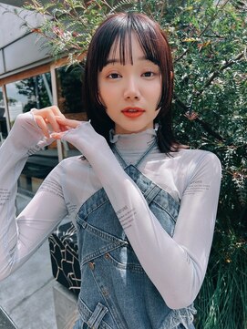 エース (ACE) ACE横浜　顔周りウルフ×こなれオレンジブラウン