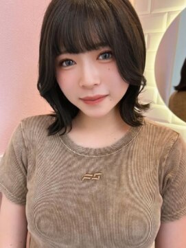 ミミヘアーガーデン(mimi hair garden) オリーブベージュ/韓国風くびれボブ/レイヤー　10代20代30代