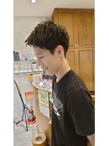 ブロッサム ひばりヶ丘(Blossom) ツーブロック刈り上げソフトフェードカットアッシュブラック