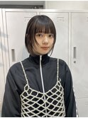 ◎切りっぱなしボブ縮毛矯正ミニボブストレートパーマ