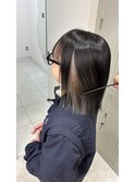 ホワイトベージュ×インナーカラー