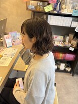 アチーブリス(achieve Liss)&nbsp;デジタルパーマ大人可愛いゆるふわナチュラルウェーブボブ