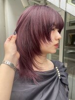 ノラギンザユー(NORA GINZA/U)&nbsp;暖色カラーダブルカラーボルドーカラーワインレッド赤髪