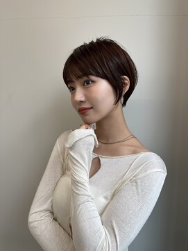 ソワネ 表参道(soigne) 表参道白髪ぼかしウルフショートカットベージュアッシュ30代40代