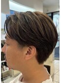 メンズカット/ハイライトで白髪ぼかし