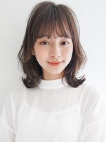 リヤン 表参道(lyann)&nbsp;サイドバング薄めバング小顔カットうるツヤココアベージュ